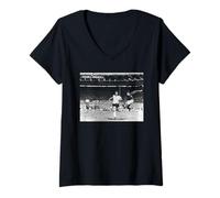 Donna Geoff Hurst Inghilterra W Germania Coppa del Mondo di Calcio 1966 Maglietta con Collo a V