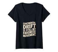Donna Geologia Continental Drift Pangea Maglietta con Collo a V