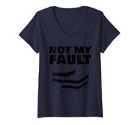 Donna Geology Not My Fault Maglietta con Collo a V