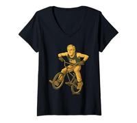 Donna George Bush, ciclista BMX Maglietta con Collo a V