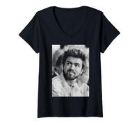 Donna George Michael allo Stadio di Wembley Live Aid I'm Your Man 1985 Maglietta con Collo a V