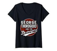Donna George Thorogood Bevo da Solo Maglietta con Collo a V