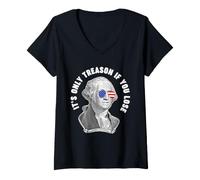 Donna George Washington è Solo tradimento se perdi Maglietta con Collo a V