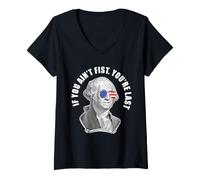 Donna George Washington Se Non Sei Il Primo Sei L'Ultimo Maglietta con Collo a V