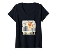 Donna Gerbizilla - Topolino divertente per gli appassionati di allevamento di gerbilli Maglietta con Collo a V