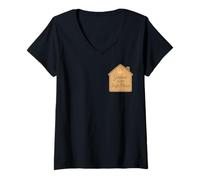 Donna Gesù è il mio posto sicuro, Abbigliamento confortante per la fede cristiana Maglietta con Collo a V