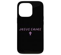 Donna Gesù salva croce sottile cristiana minima fede di Dio Custodia per iPhone 13 Pro