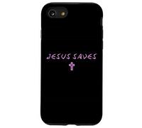 Donna Gesù salva croce sottile cristiana minima fede di Dio Custodia per iPhone SE (2020) / 7/8