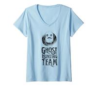 Donna Ghost Hunting Team Hunt Hunter Ghosts Maglietta con Collo a V