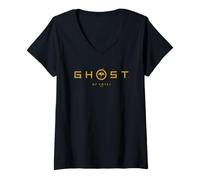 Donna Ghost of Yotei Simple Yellow Logo Maglietta con Collo a V