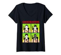Donna Ghostbusters Halloween Design Venkman Stantz Spengler Maglietta con Collo a V