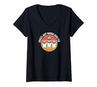 Donna Ghosts Just Wanna Have Fun Retro Halloween Disco Tees Maglietta con Collo a V