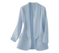 Donna Giacca Cerimonia Curvy Blazer Manica Lunga con Tasca E Bottoni Leggero E Sottile Cappotto da Ufficio Moda Casual Business Elasticizzate Autunno Tailleur da Lavoro Outwear Oversize Cerimonia