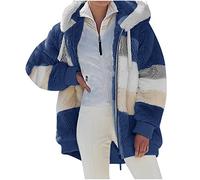 Donna Giacca Invernale Pile Calda Cappotto Sherpa Teddy Giacca Sci Felpa con Cappuccio in Peluche Cerniera in Più Colori Cappotti Manica Lunga Ampia Spessa Outwear Offerte Lampo del Giorno