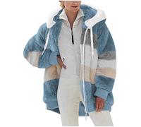 Donna Giacca Invernale Pile Calda Cappotto Sherpa Teddy Giacca Sci Felpa con Cappuccio in Peluche Cerniera in Più Colori Cappotti Manica Lunga Ampia Spessa Outwear Offerte Lampo del Giorno