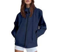 Donna Giacca Primaverile Elegante da Aviatore College Blouson Manica Lunga Giubbino Mezza Stagione Felpa con Zip Comode Antivento