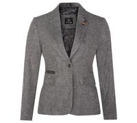 Donna Giacca Tweed Herringbone Grigio Lana Classico 1920s Formale Vintage