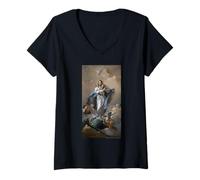 Donna Giambattista Tiepolo The Immaculate Conception Maglietta con Collo a V