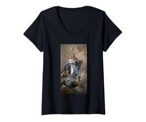 Donna Giambattista Tiepolo The Immaculate Conception Maglietta con Collo a V