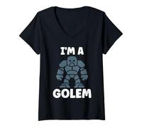 Donna Giant Humor Creature golems Cute Simple I'm a Golem Maglietta con Collo a V