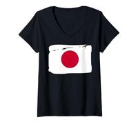 Donna Giapponese Giappone Nippon Nihon Asia Sport Donne Uomini Maglietta con Collo a V