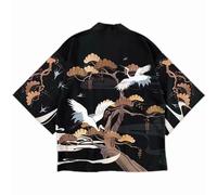 Donna Giapponese Kimono Cardigan 3/4 Maniche Aperto Davanti Yukata Accappatoio