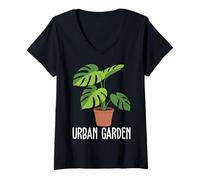 Donna Giardinaggio - Urban Garden Maglietta con Collo a V