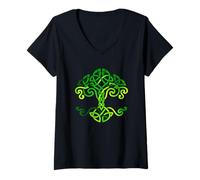 Donna Gift Bandiera Dell'Irlanda Irlanda Vintage St. Patricks Day Maglietta con Collo a V