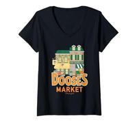 Donna Gilmore Girls Dooze's Market AD Maglietta con Collo a V