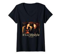 Donna Gilmore Girls It's a Lifestyle Photo Maglietta con Collo a V