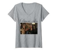 Donna Gilmore Girls Movie Night Maglietta con Collo a V