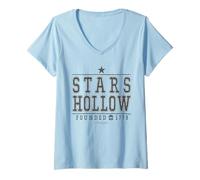 Donna Gilmore Girls Star Hollows Collegiate Maglietta con Collo a V