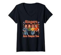 Donna Gingers Are People Too Women Funny Gingers Meme Redhead Joke Maglietta con Collo a V