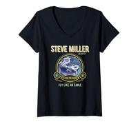 Donna Giocare per Change X Steve Miller Band Fly Like An Eagle Maglietta con Collo a V