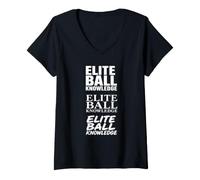 Donna Giocatore di Basket Elite Ball Conoscenza Maglietta con Collo a V