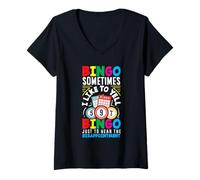 Donna Giocatore di bingo A volte mi piace urlare Bingo Delusione Maglietta con Collo a V