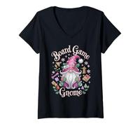 Donna Gioco da Tavolo GNOME Christmas Magic Maglietta con Collo a V