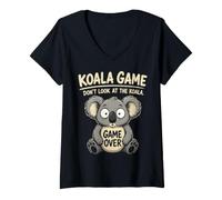 Donna Gioco del Pollo Don't Look at The Chicken Funny Chicken Maglietta con Collo a V