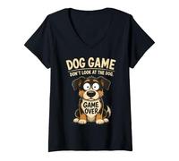 Donna Gioco del Pollo Don't Look at The Chicken Funny Chicken Maglietta con Collo a V