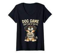Donna Gioco del Pollo Don't Look at The Chicken Funny Chicken Maglietta con Collo a V
