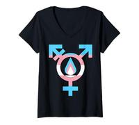 Donna Giornata della Memoria Trans TDOR Transgender Lives Matter TDOV Maglietta con Collo a V