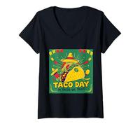 Donna Giornata Nazionale del Taco - in Tacos Ci fidiamo Maglietta con Collo a V