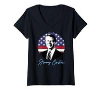 Donna Giorno del Presidente Jimmy Carter 39 ° Presidente 1977-1981 Maglietta con Collo a V