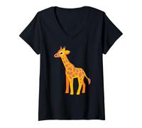 Donna Giraffa Costume Maglietta con Collo a V