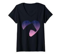 Donna Girls Horse Lover Shirts Boys Women Who Loves Horses Riding Maglietta con Collo a V