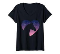Donna Girls Horse Lover Shirts Boys Women Who Loves Horses Riding Maglietta con Collo a V