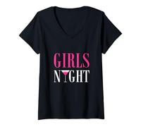 Donna Girls Night Weekend Getaway Pink Martini per Donne abbinati Maglietta con Collo a V
