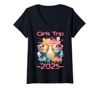 Donna Girls Trip 2025 Vacanza Party Ragazze Weekend Gruppo Vestito Maglietta con Collo a V