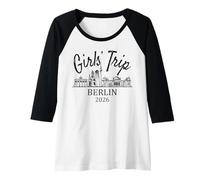 Donna Girls Trip Berlino Germania 2026 | Girls Travel Vacation Maglia con Maniche Raglan