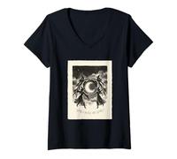 Donna Girls Will Be Girls Witch Circle Moon Magic Celestial Maglietta con Collo a V